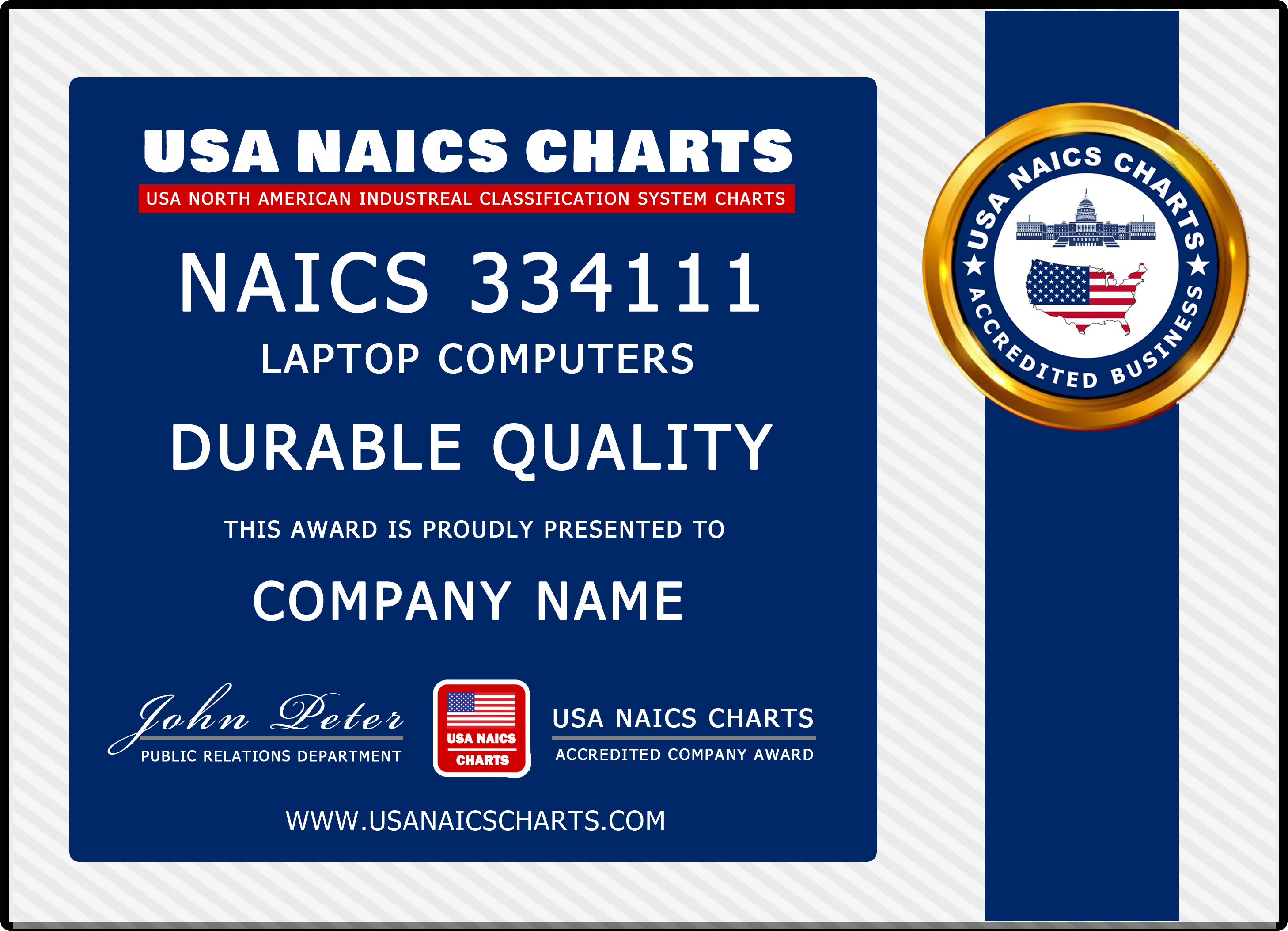 USA NAICS Code Awards 2